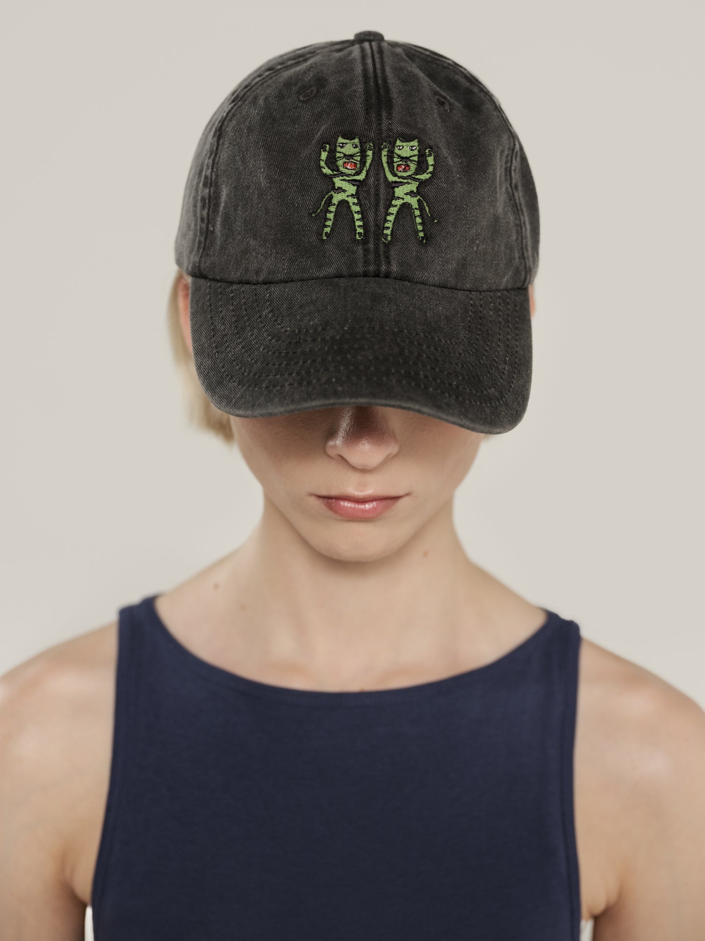 GREEN KITTENS baseball cap
