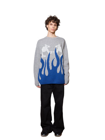 lambswool sweater BURNING BUNNIES