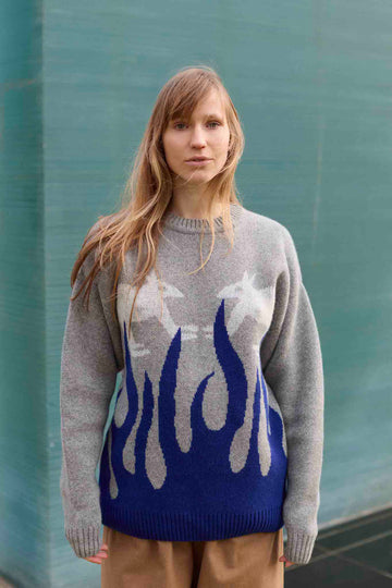 lambswool sweater BURNING BUNNIES